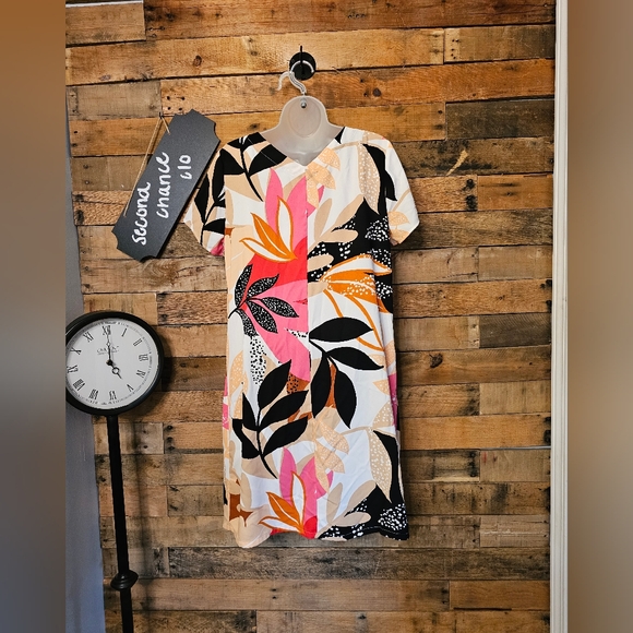 Apt 9 women's tropical floral contemporary print slip on dress size M - Picture 9 of 12